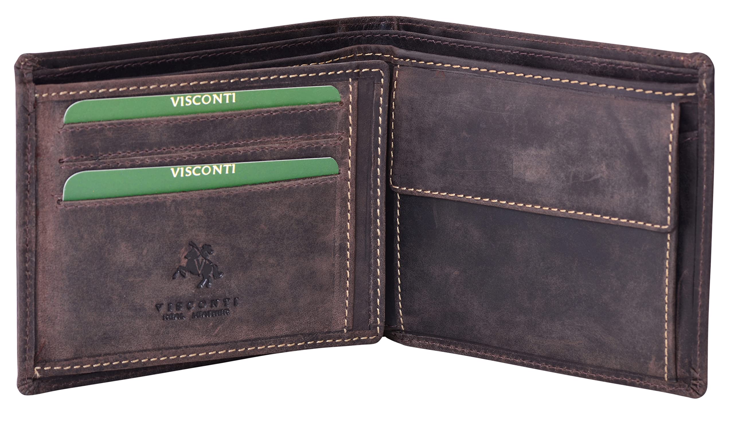Visconti Hunters Wallets 701 portafoglio uomo olio marrone RFID