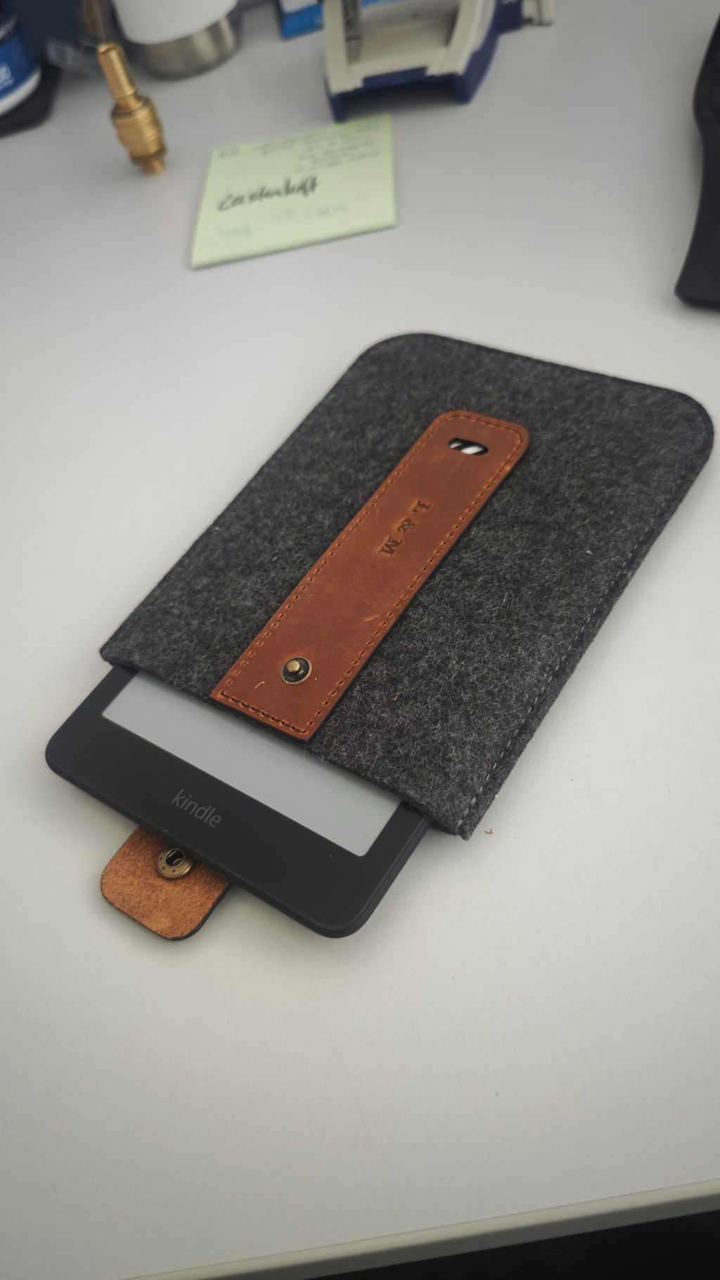 Crazy Horse Craft iPad and Kindle Cases custodia Kindle in feltro e pelle