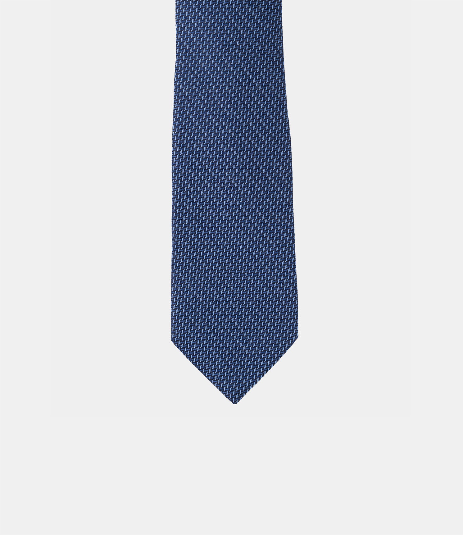 Miguel Bellido Corbatas Corbata de seda natural cravatta in seta blu e celeste 8 cm