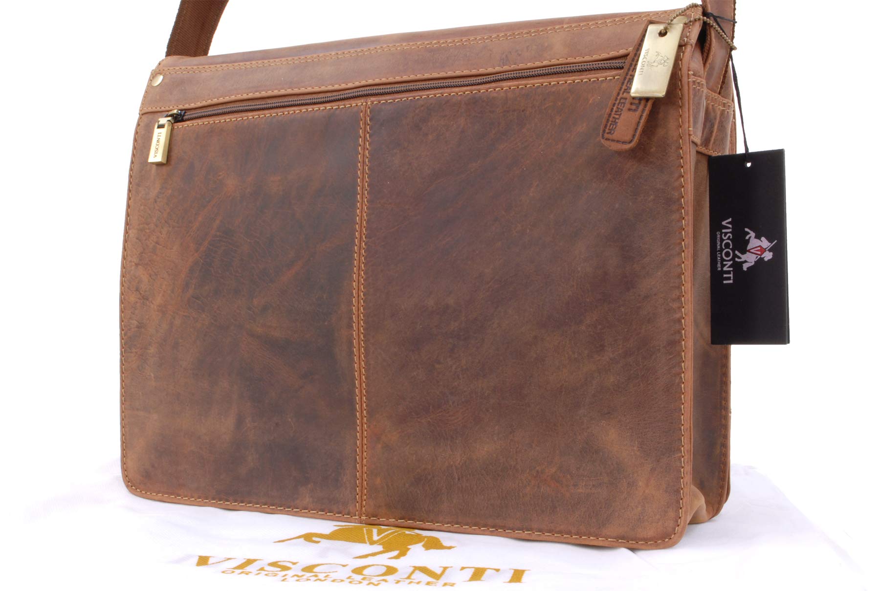 Visconti Hunters Bags 18548 messenger borsa a tracolla Olio Marrone Chiaro