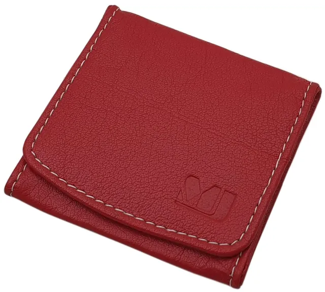 myledershop Münzbörsen Wiener Schachtel portamonete rosso in pelle di bufalo