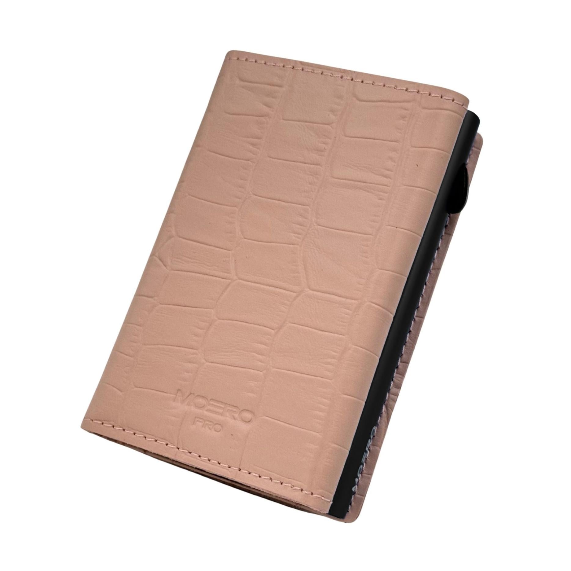 Moero Linea PRO PRO Zip Croco portafoglio Rosa 4.0 RFID