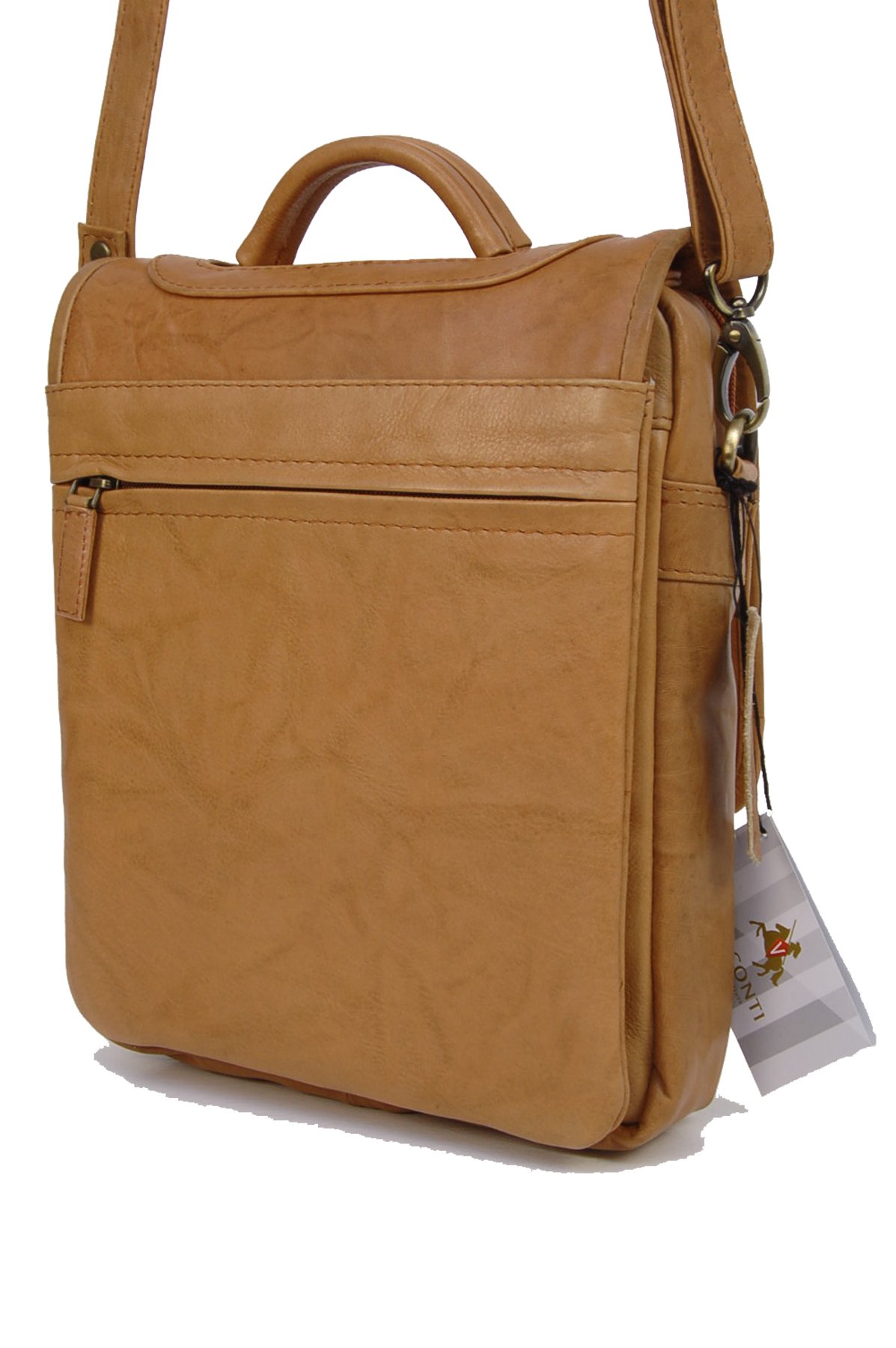 Visconti Atlantic 1603 Grace borsa a tracolla sabbia in pelle