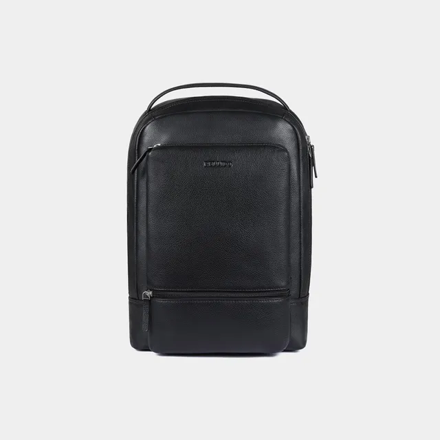 Miguel Bellido Mochilas para hombre Munich zaino nero pelle USB 13 pollici