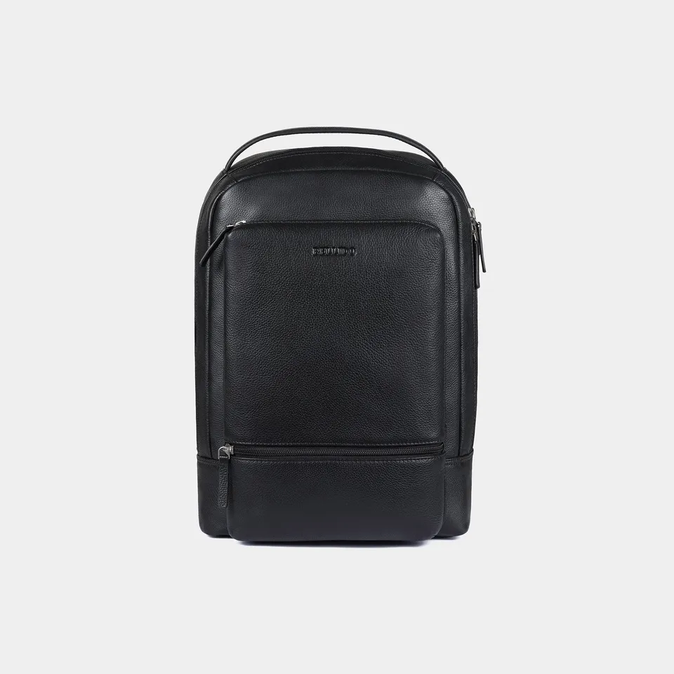 Miguel Bellido Mochilas para hombre Munich zaino nero pelle USB 13 pollici