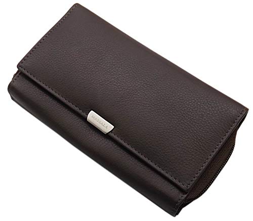 myledershop Damen Geldbörsen Grande portafoglio di pelle per donna portafoglio 5 colori
