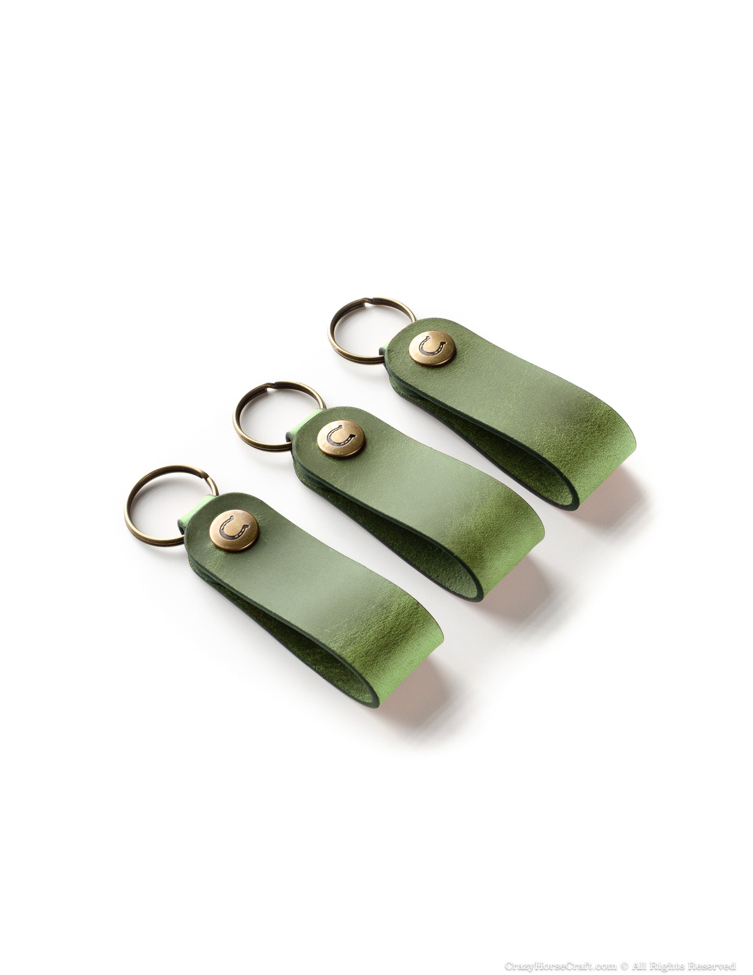 Crazy Horse Craft Key Holders Set Of 3 Veg-Tanned Leather Key Fobs portachiavi