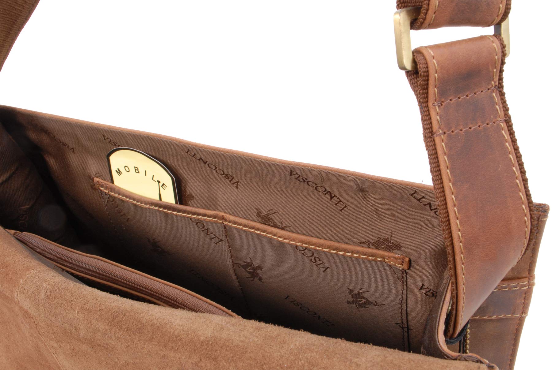 Visconti Hunters Bags 18548 messenger borsa a tracolla Olio Marrone Chiaro