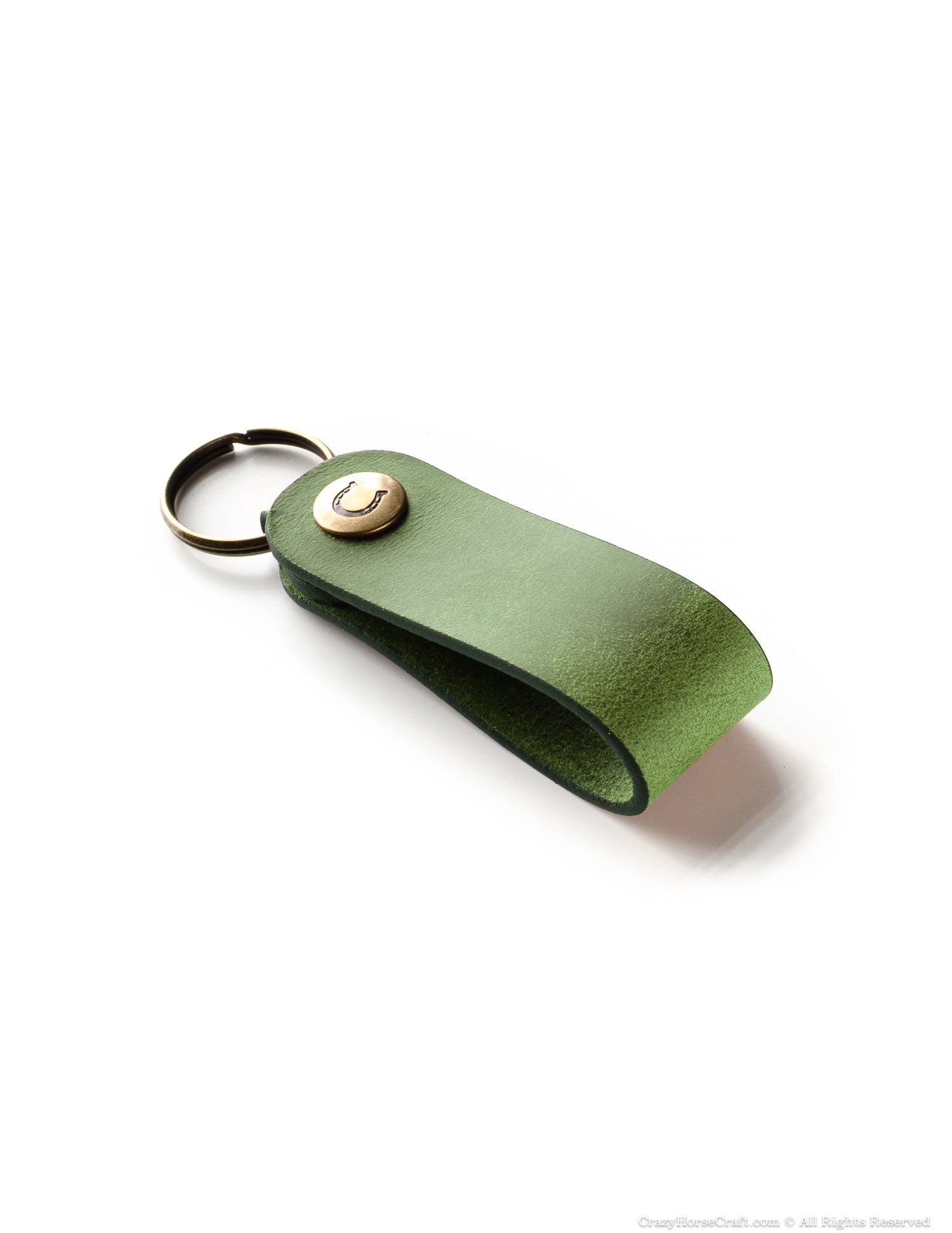 Crazy Horse Craft Key Holders Veg-Tanned Leather Key Fob portachiavi Classic Brown