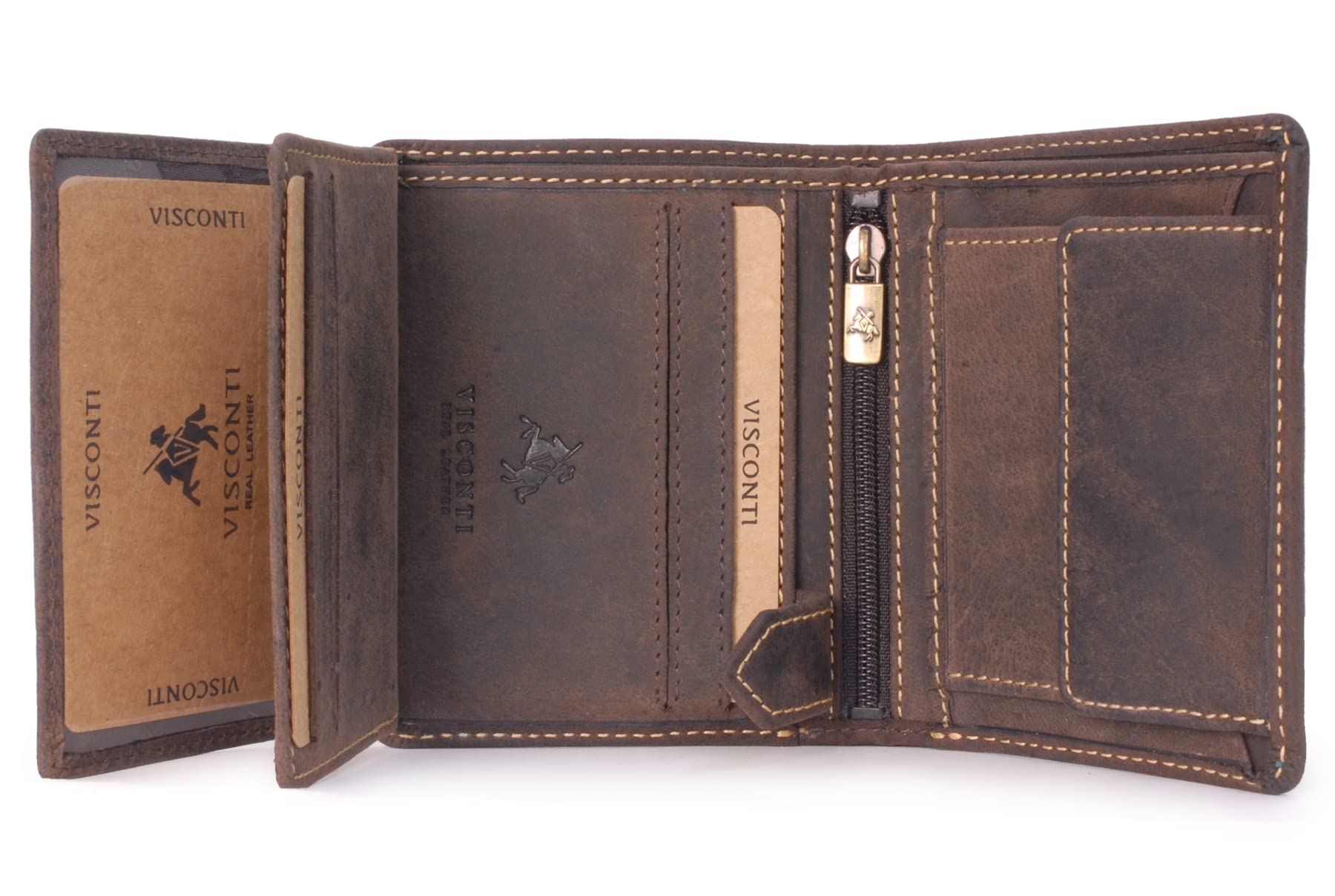 Visconti Hunters Wallets 708 Spear portafoglio uomo Olio Marrone Chiaro RFID