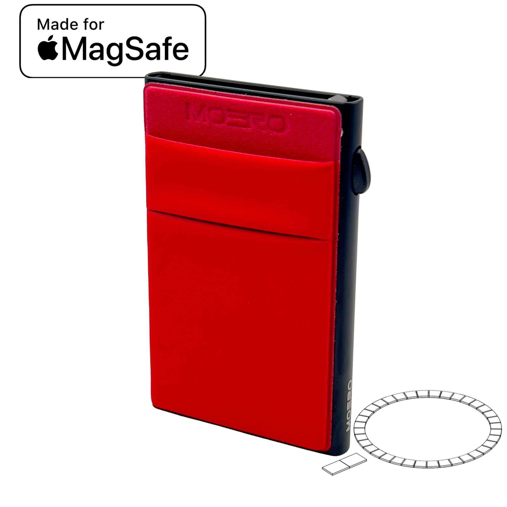Moero Linea M2 Mag 2 portafoglio magnetico Black con anello universale