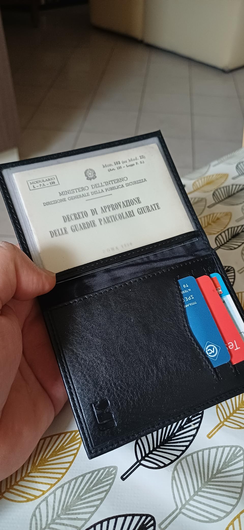 myledershop Karten- und Ausweisetuis porta carte in pelle di vitello