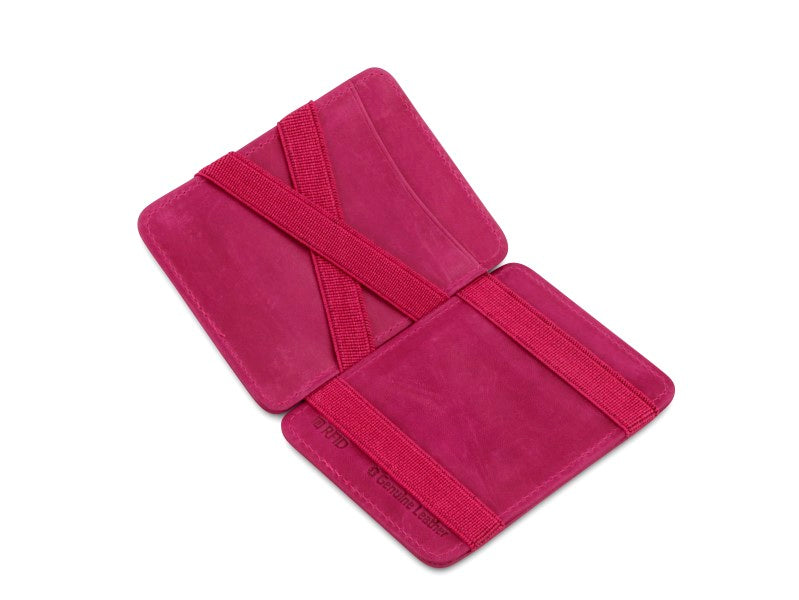 Hunterson The Leather Collection The OG portafoglio Raspberry Green in pelle RFID