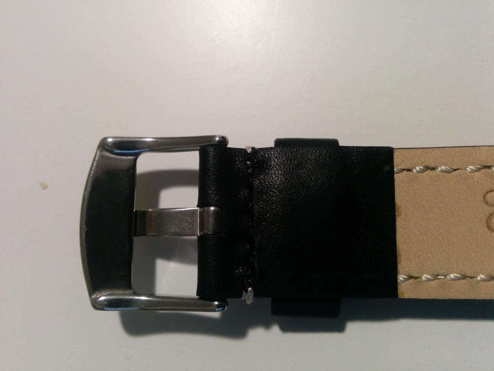 myledershop Uhrenarmbänder cinturino orologio 22 mm nero in pelle