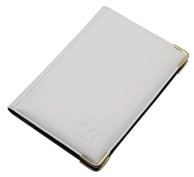 myledershop Kredit- und Visitenkartenetuis porta carte Design 3 bianco