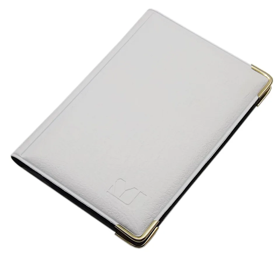 myledershop Kredit- und Visitenkartenetuis porta carte Design 3 bianco