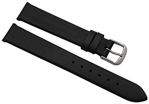 myledershop Uhrenarmbänder Cinturino 16 mm in pelle di vitello nero