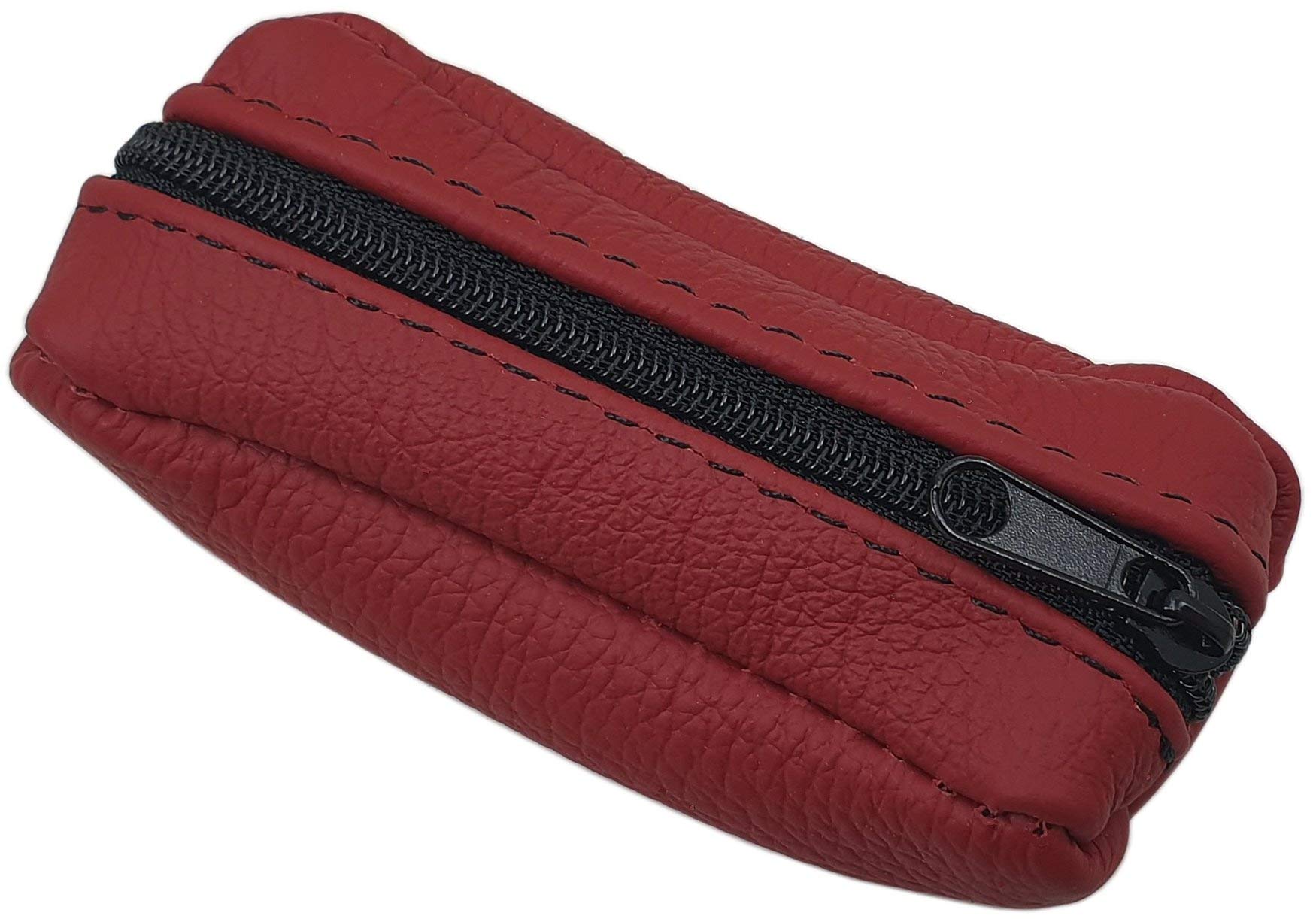 myledershop Schlüsseltaschen portachiavi in pelle nero con cerniera