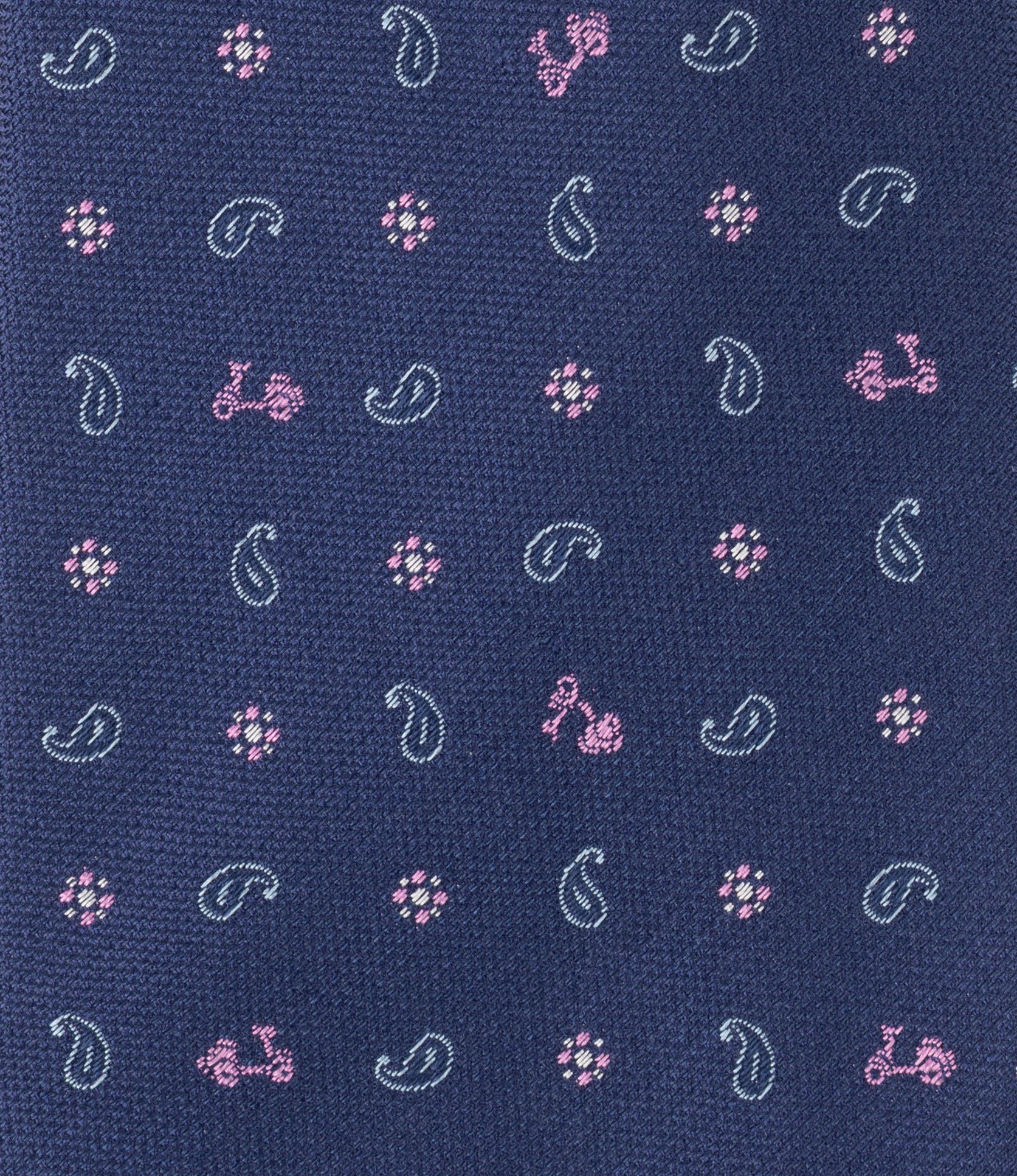 Miguel Bellido Corbatas Corbata de seda natural con micromotivos cravatta Navy