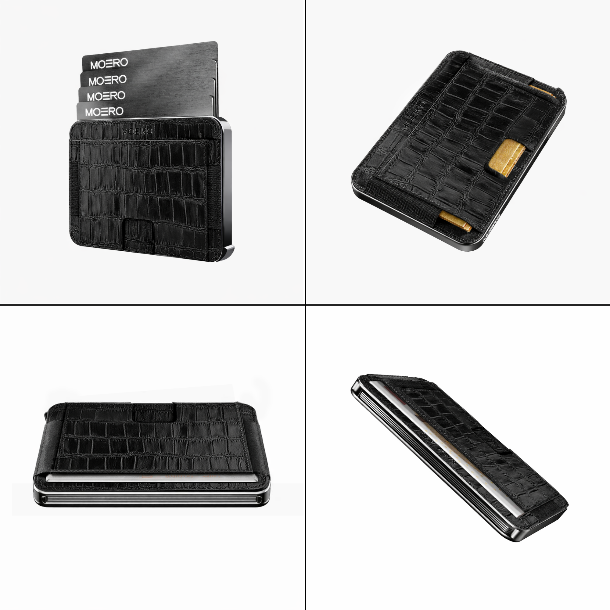 Moero Linea M2 Ultra Cocco portafoglio MagSafe marrone Find My