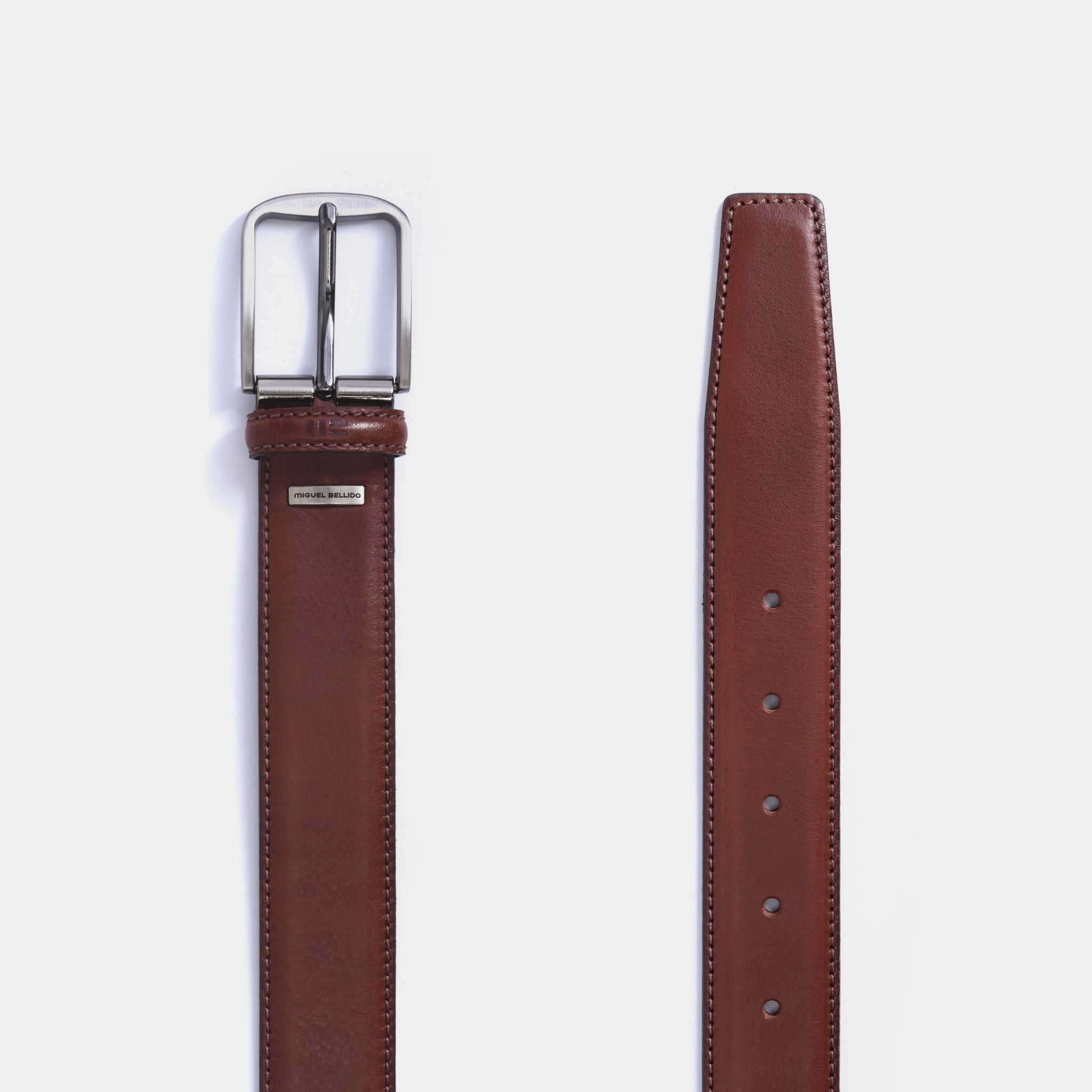 Miguel Bellido Cinturones cintura in pelle marrone scuro taglia 85 tagliabile