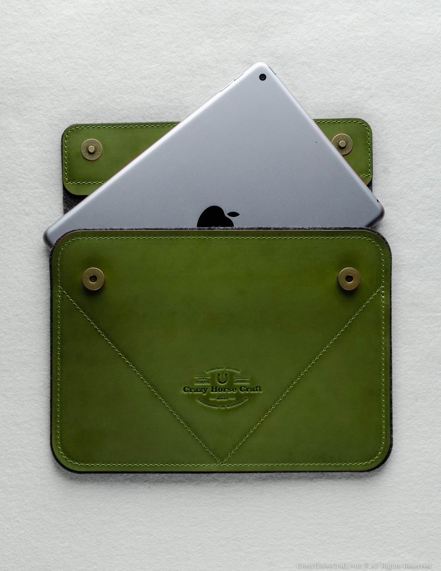 Crazy Horse Craft iPad and Kindle Cases custodia iPad Alpine Green in pelle