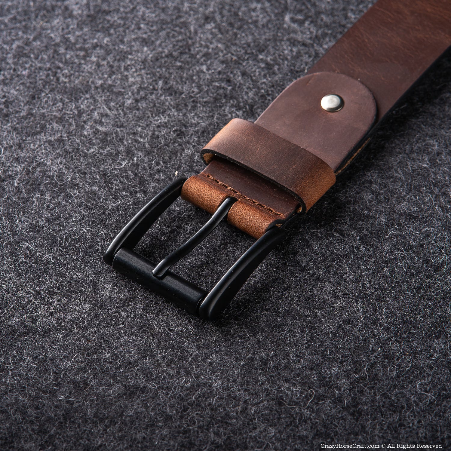 Crazy Horse Craft Belts Cintura in pelle marrone classica