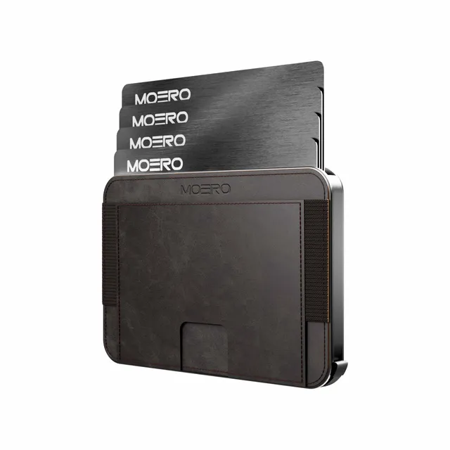 Moero Linea M2 M2 Pro Vintage Dark Brown portafoglio MagSafe RFID