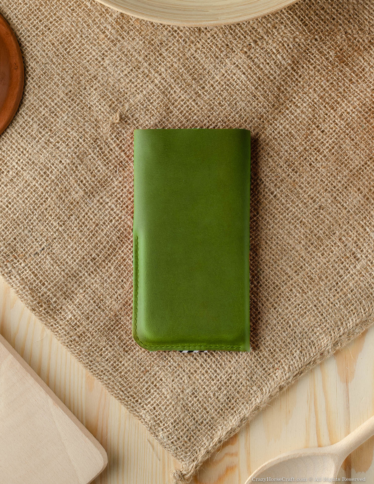 Crazy Horse Craft Phone Cases Leather Phone Case/Wallet custodia iPhone Alpine Green