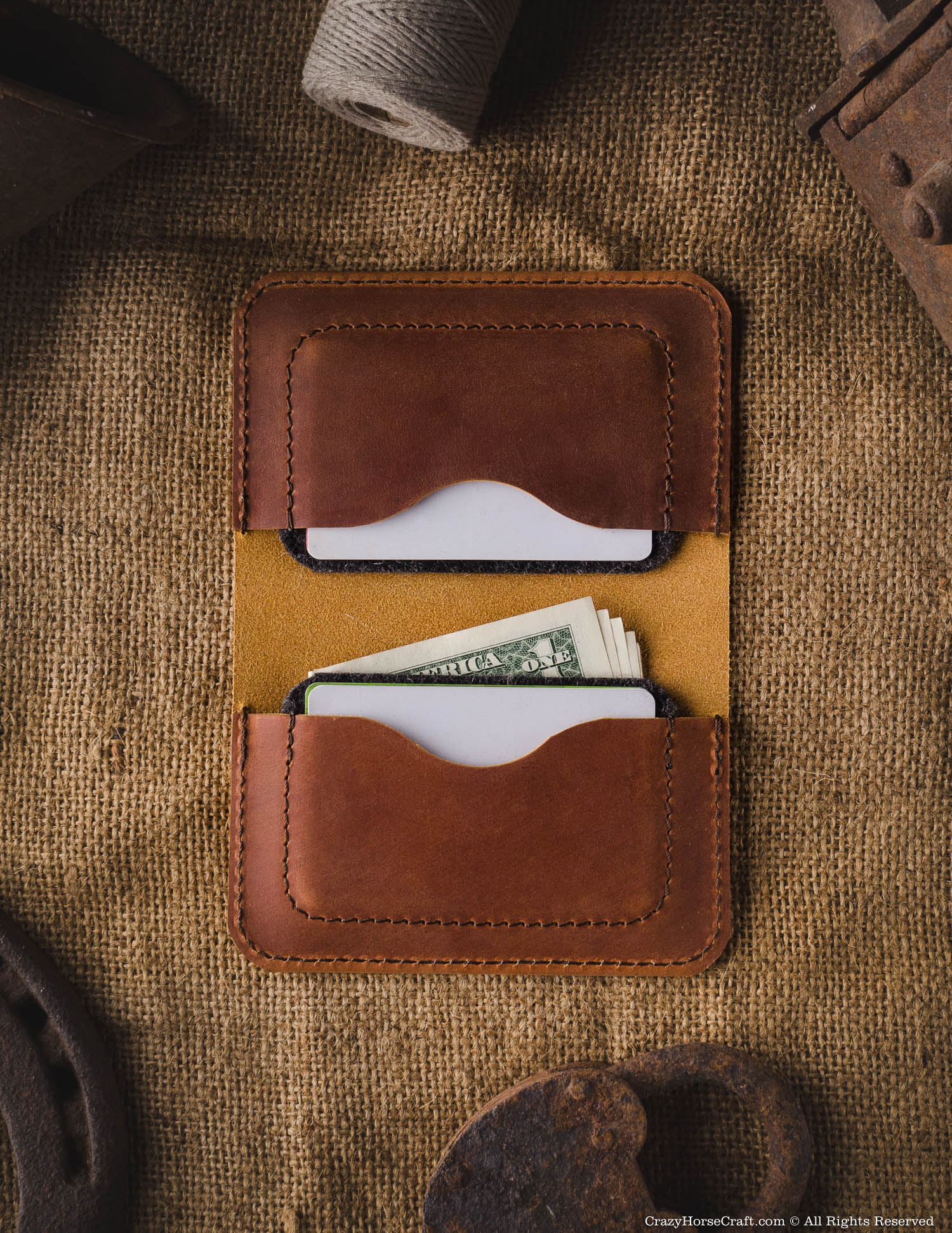 Crazy Horse Craft Wallets & Card Holders Portafoglio Classic Brown