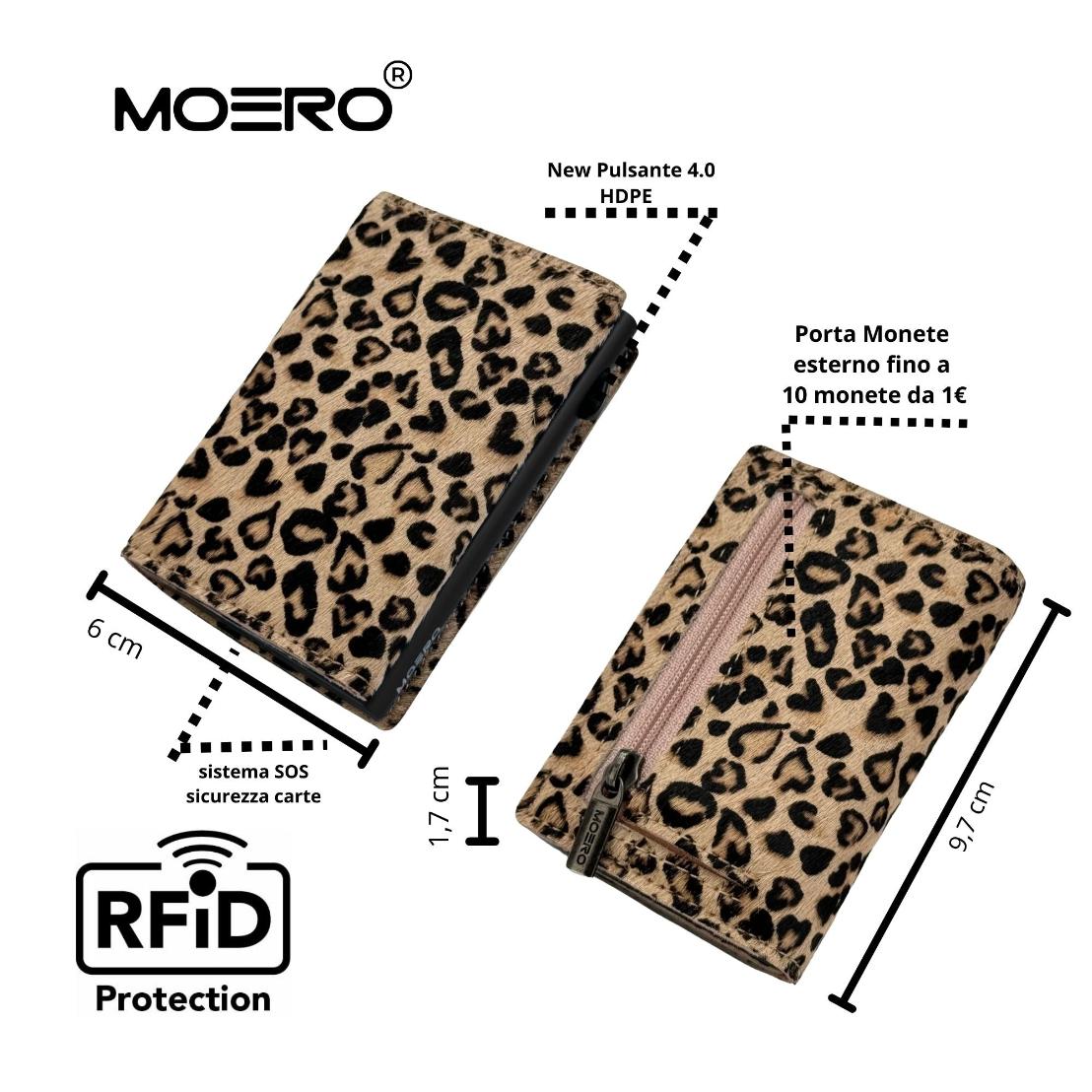 Moero Linea PRO PRO Zip Maculato portafoglio animalier con portamonete zip