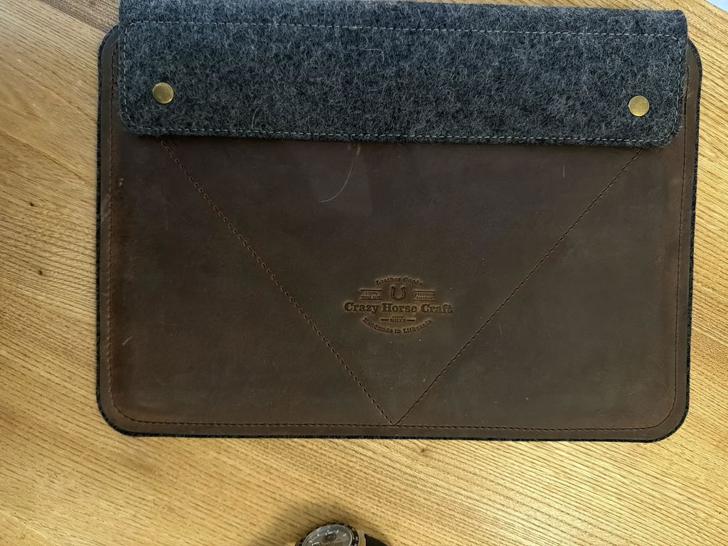 Crazy Horse Craft MacBook Cases Leather MacBook Pro/Air Case custodia MacBook Wood Brown in pelle