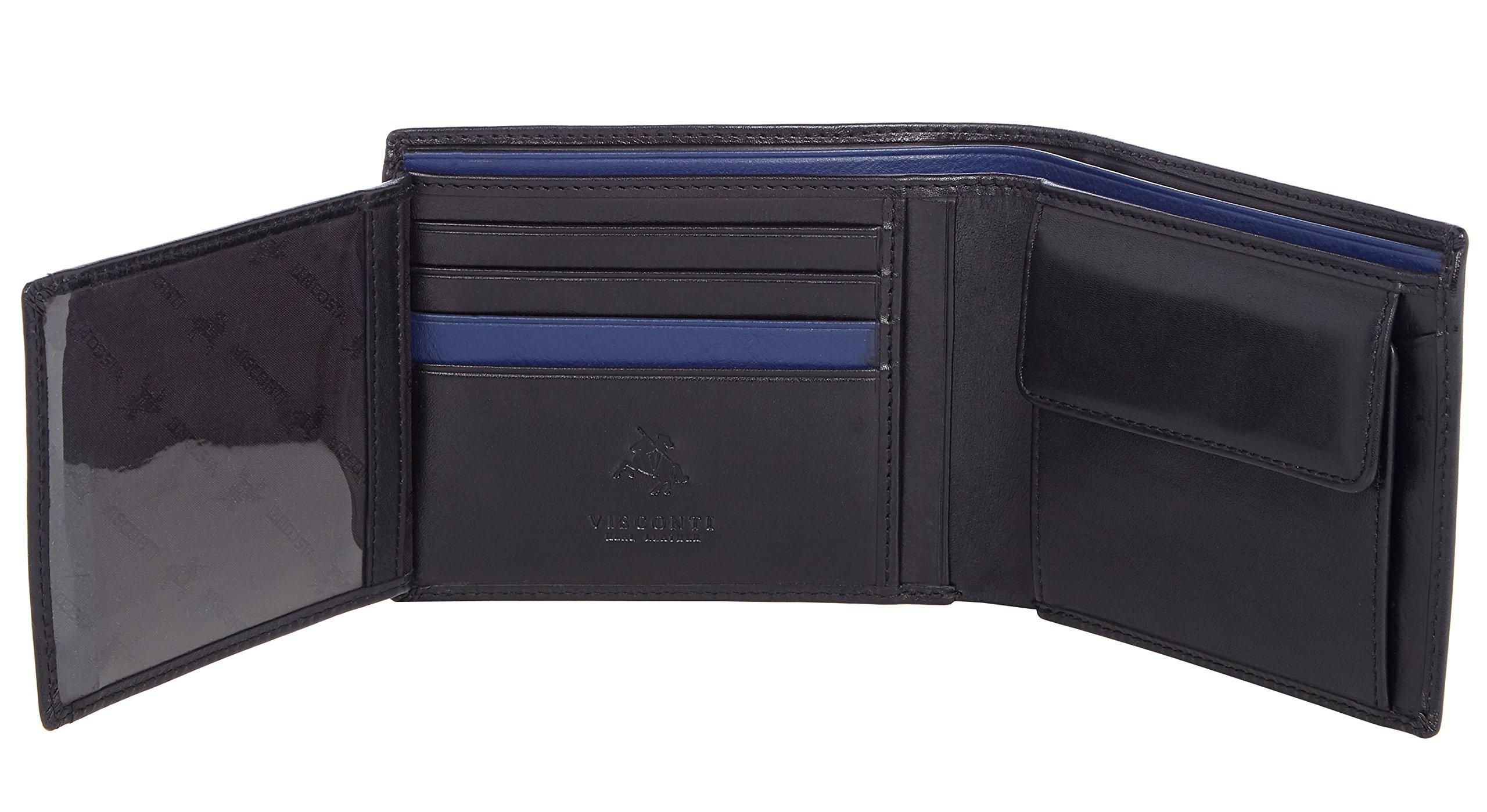 Visconti Monza portafoglio uomo in pelle RFID nero
