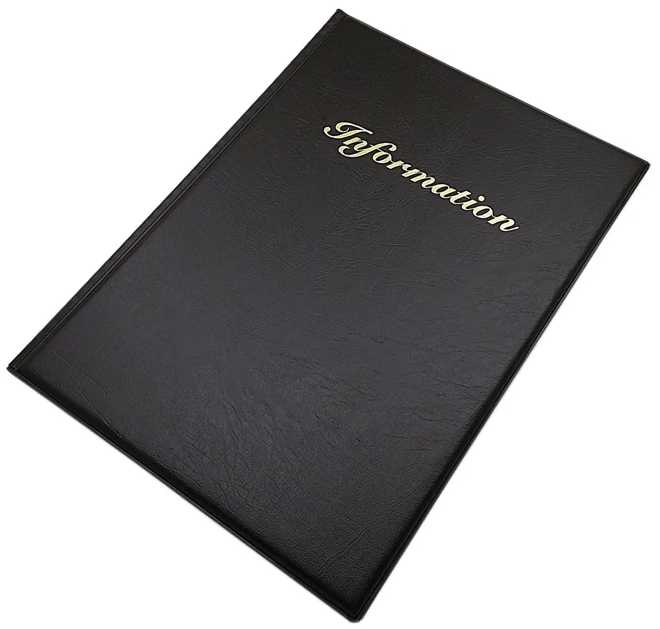 myledershop Ausweismappen Information Mappe DIN A4 12 scomparti nero