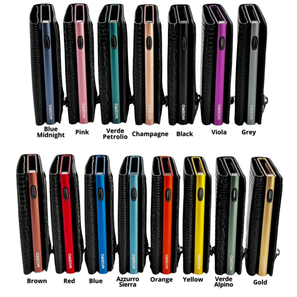 Moero Linea PRO Zip Snake portafoglio nero RFID stampa serpente