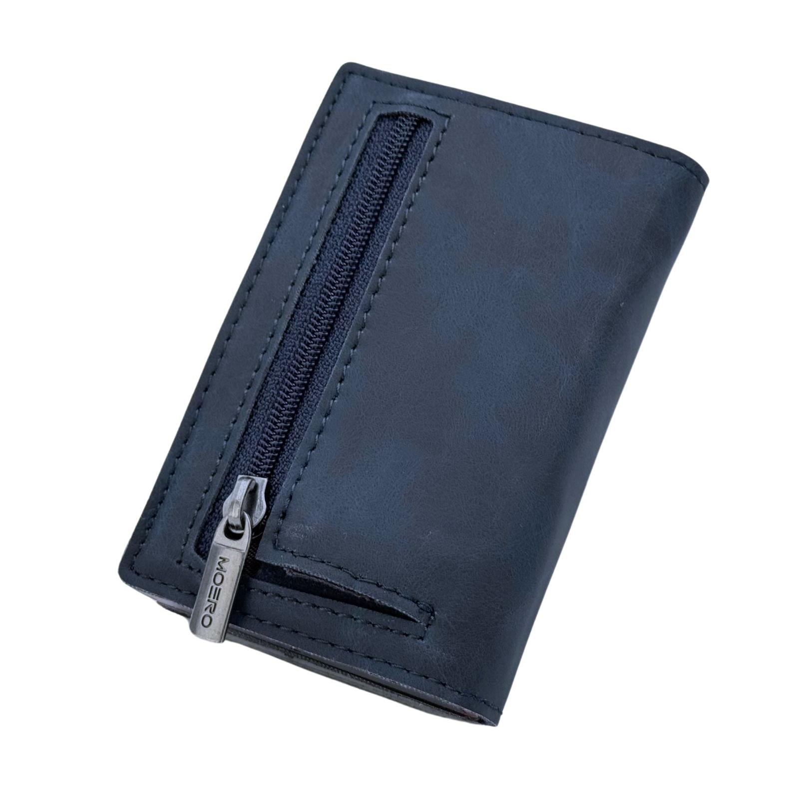 Moero Linea PRO Zip portafoglio blu 4.0 vegan RFID