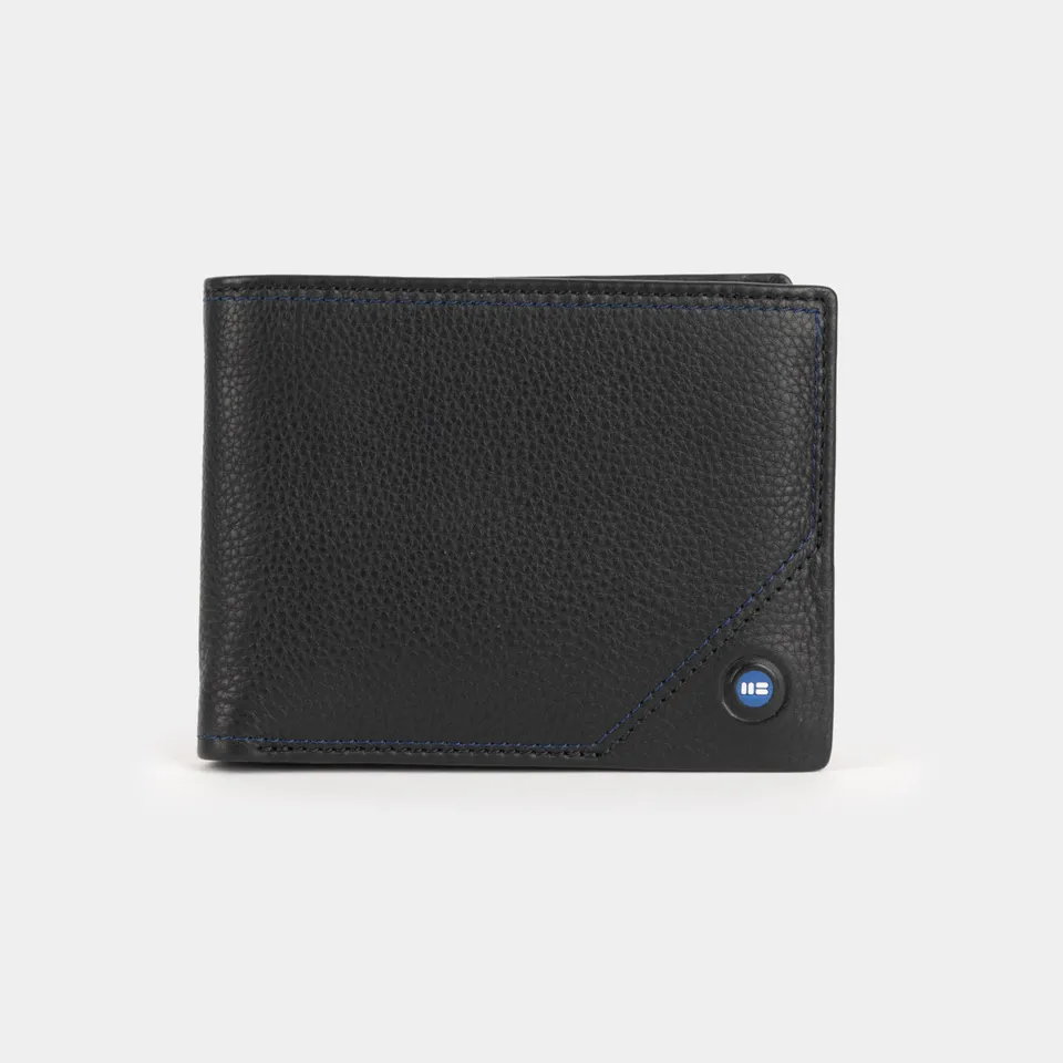 Miguel Bellido Carteras Billetero Hamburgo portafoglio nero pelle vacchetta RFID