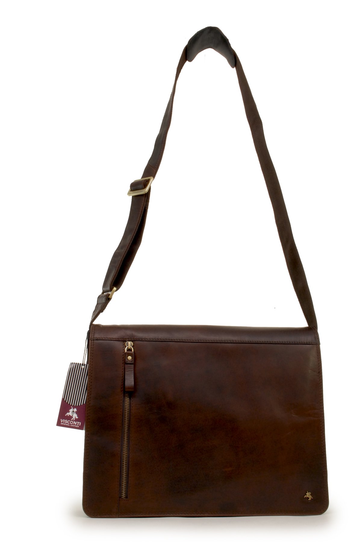 Visconti Hunters Bags ML23 Carter borsa messenger marrone in pelle