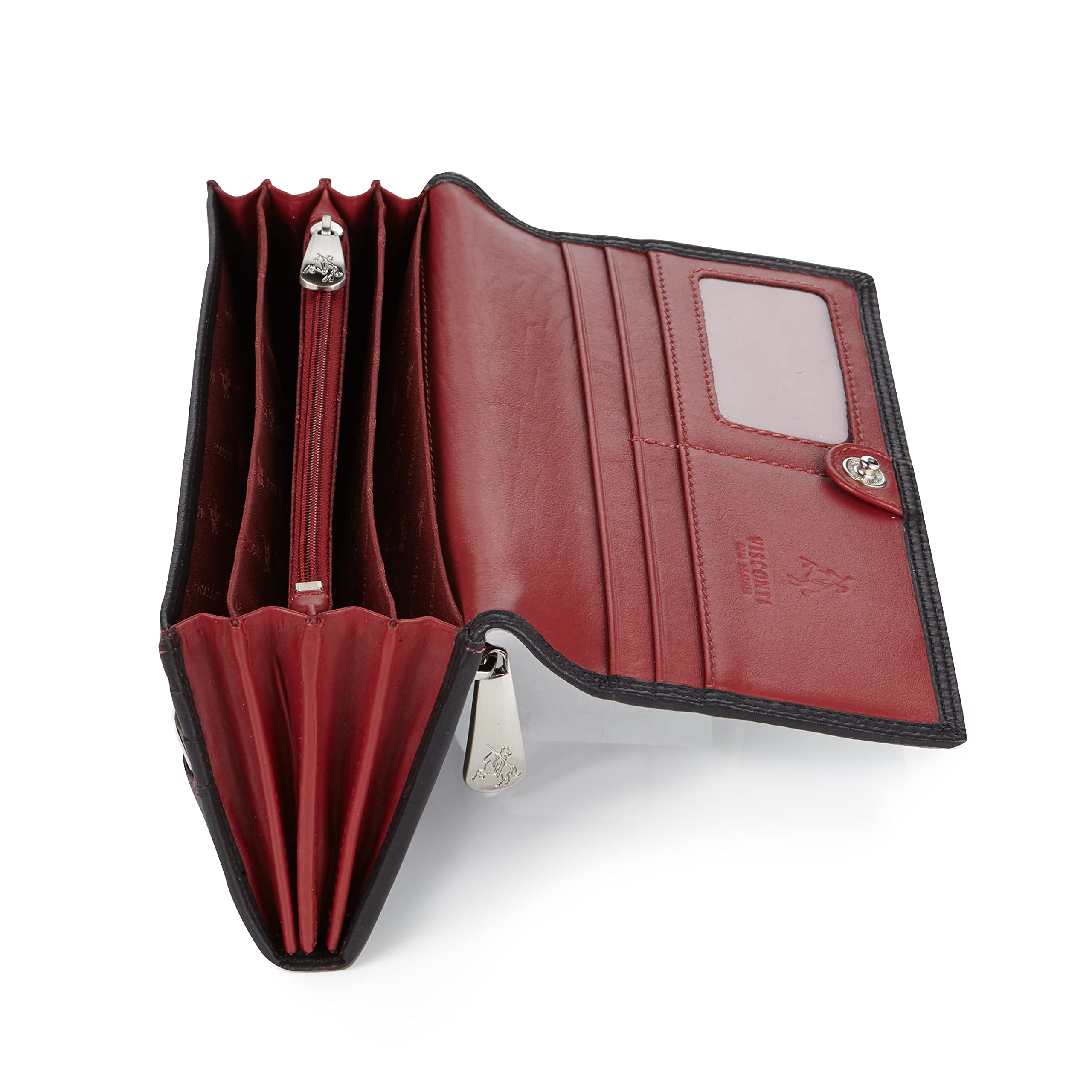 Visconti Colorado CD-21 portafoglio donna Nero Rosso RFID