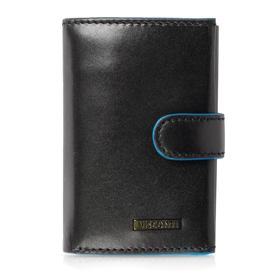 Visconti Slim portafoglio porta carte nero blu RFID
