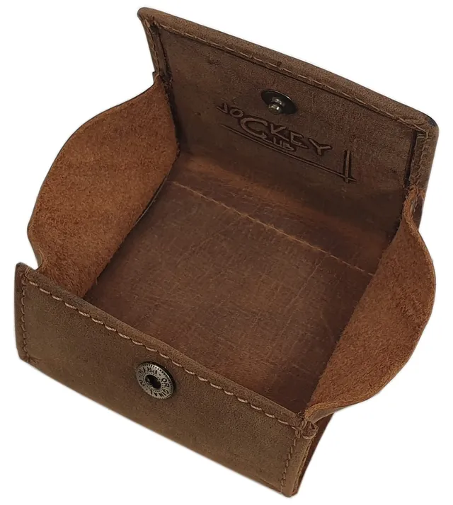 myledershop Münzbörsen portamonete viennese pelle di bufalo cognac