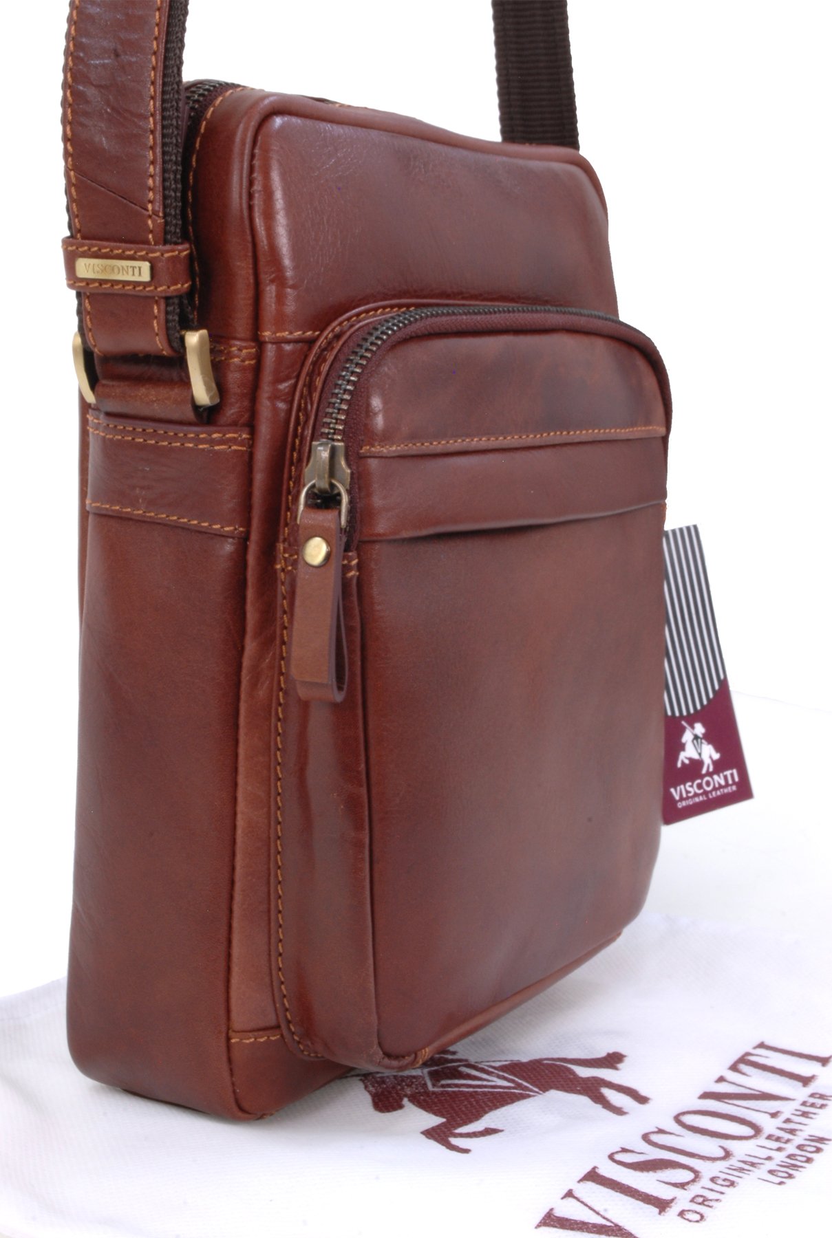 Visconti Hunters Bags VT1 Cruz borsa a tracolla midi marrone chiaro