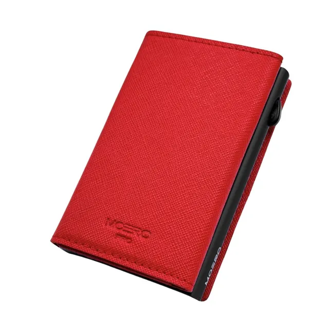 Moero Linea PRO Zip Saffiano portafoglio Red 4.0 con portamonete zip