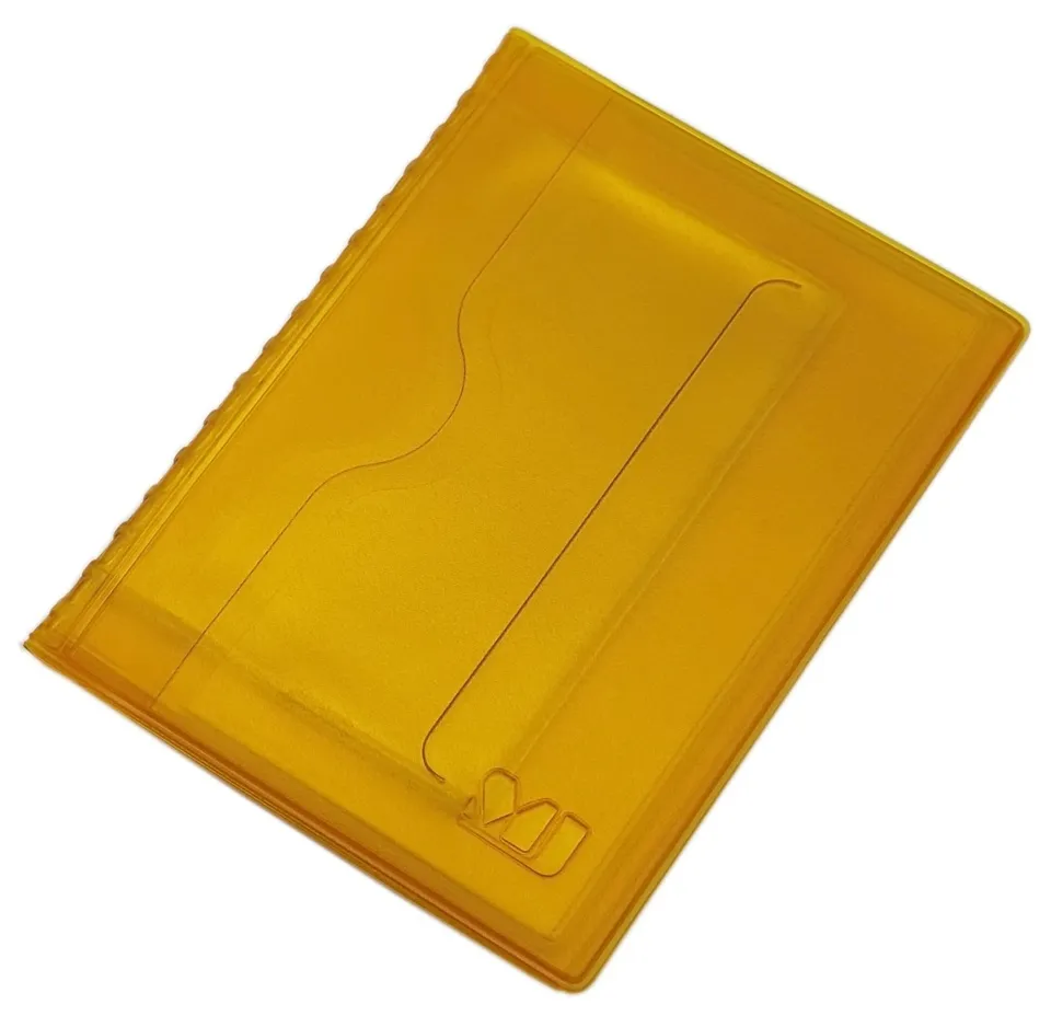 myledershop Karten- und Ausweisetuis custodia carte e documenti gialla