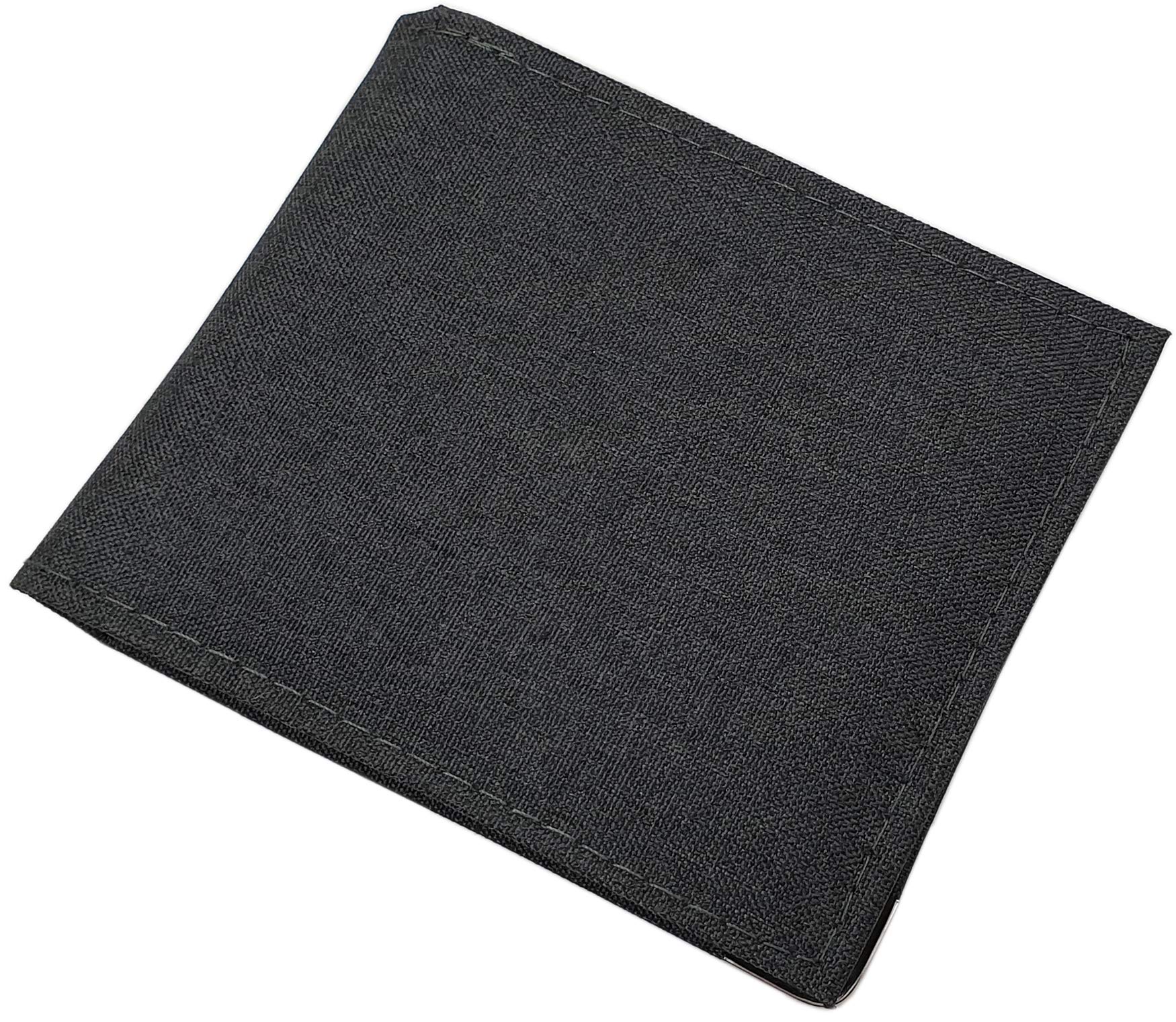 myledershop Herren Geldbörsen portafoglio orizzontale grigio scuro con angoli in metallo
