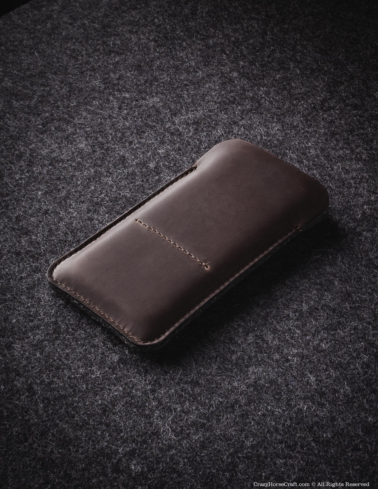 Crazy Horse Craft Phone Cases Classic Leather & Felt custodia Samsung Classic Brown
