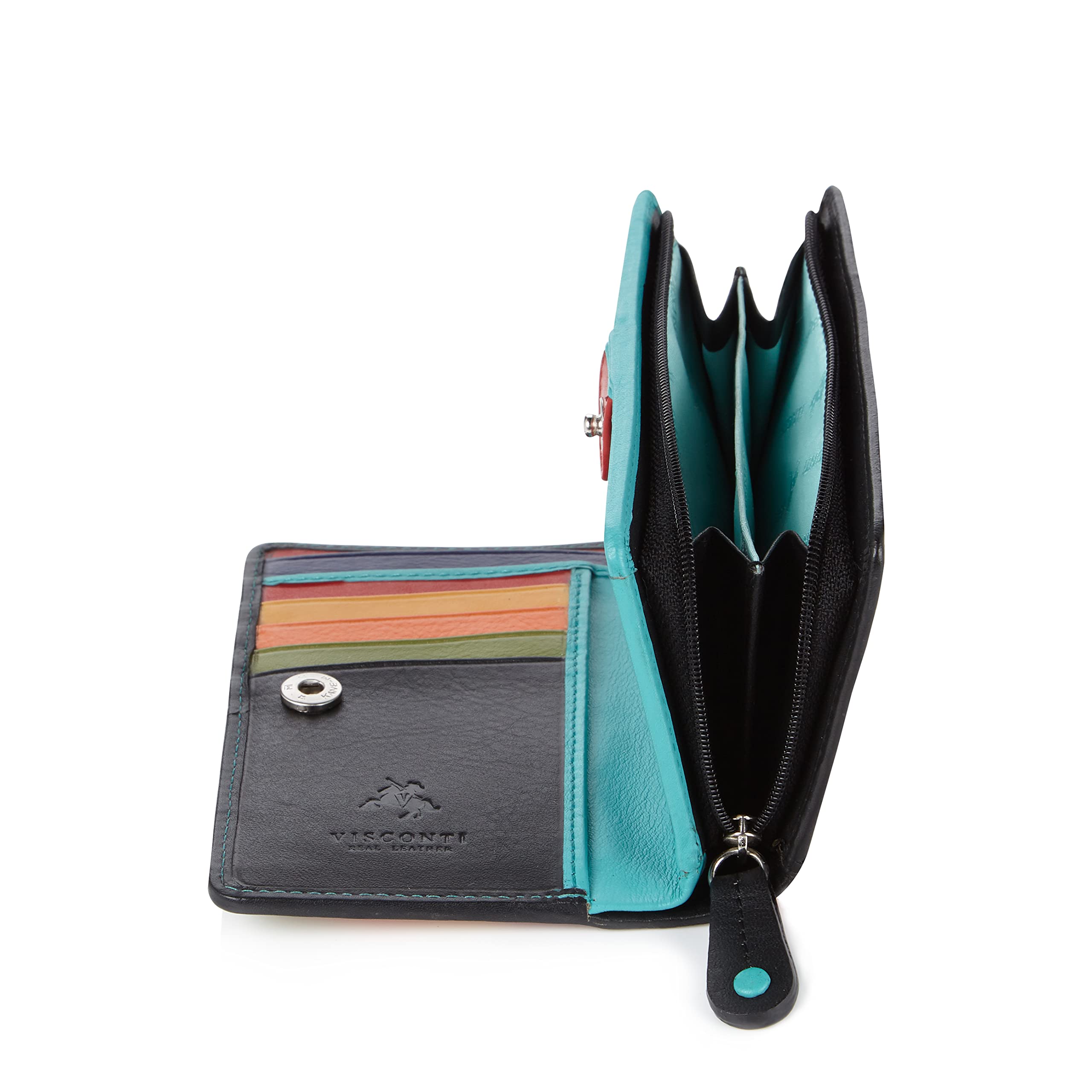 Visconti Rainbow Clara portafoglio donna in pelle con RFID