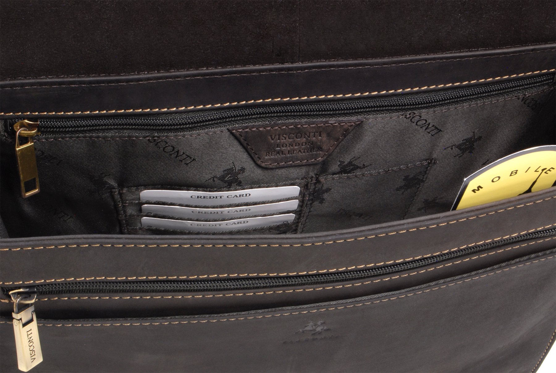 Visconti Hunters Bags 18797 Chiaro borsa messenger pelle PC 13