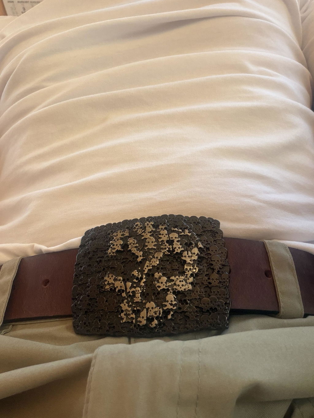 Crazy Horse Craft Belts Vegetable Tanned Leather Belt cintura in pelle marrone classico