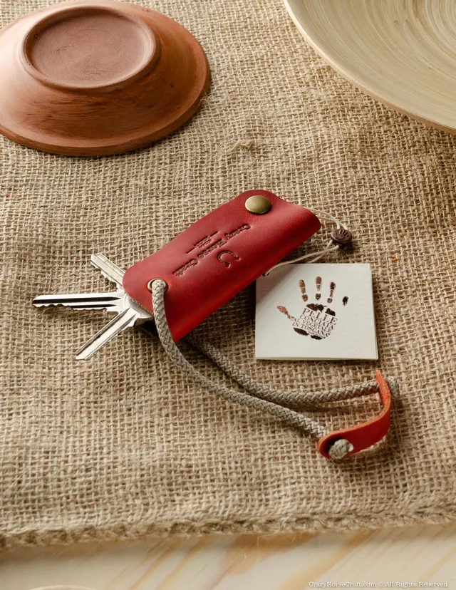 Crazy Horse Craft Key Holders portachiavi organizer Fragola Red